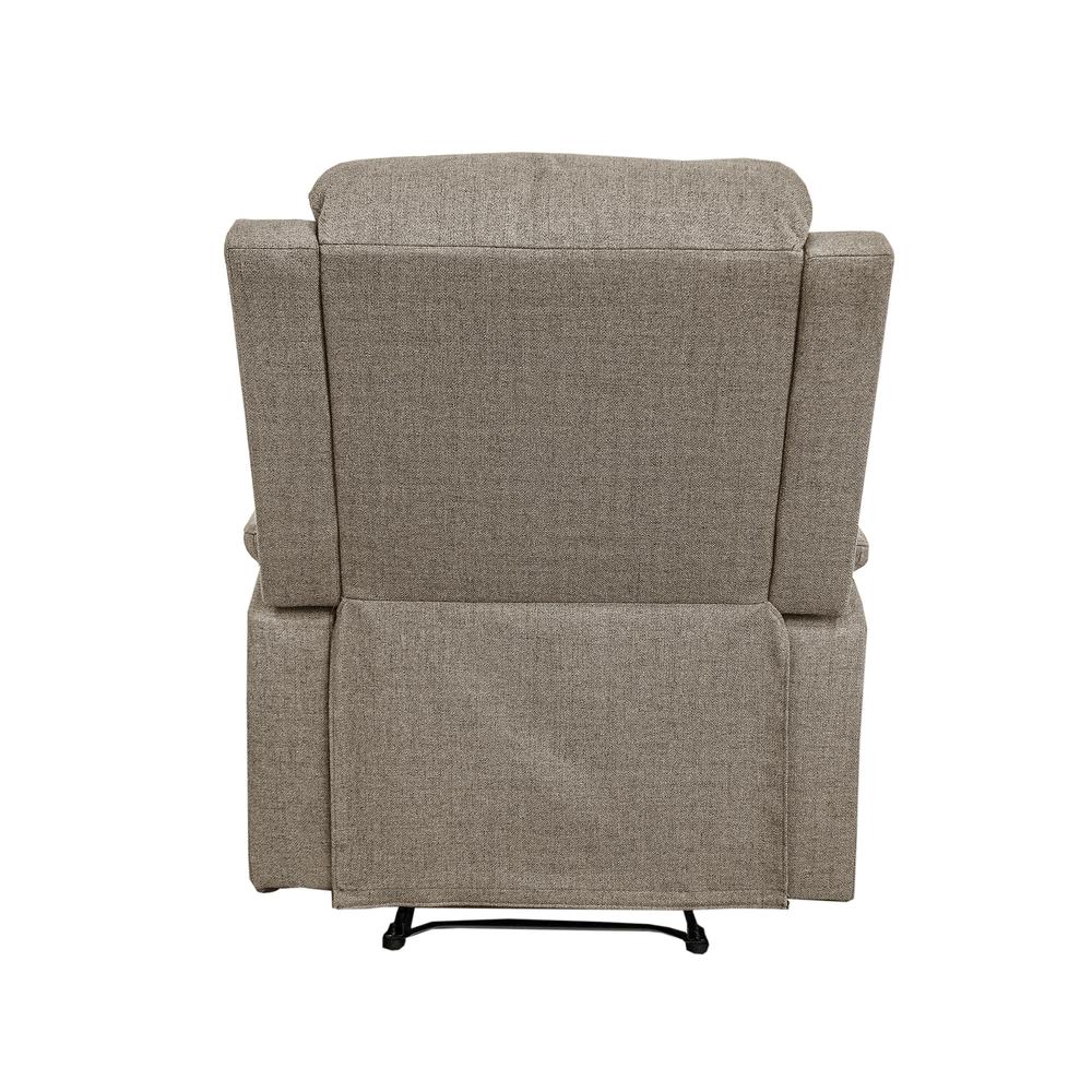 Manual Recliner in Light Brown. Picture 4