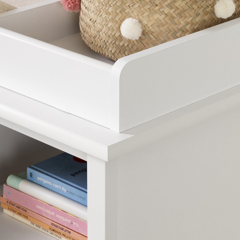 South Shore Little Smileys Changing Table with Removable Changing Station, Pure White. Picture 9