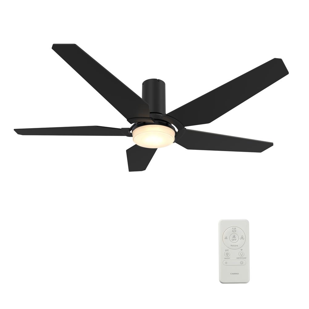 Woodrow  52-inch Smart Ceiling Fan with Remote, Light Kit Included Black Finish. Picture 7