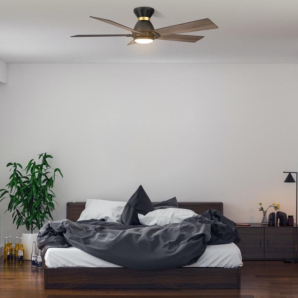 Ascender 52-inch Smart Ceiling Fan with Remote, Light Kit Included Black Finish. Picture 13