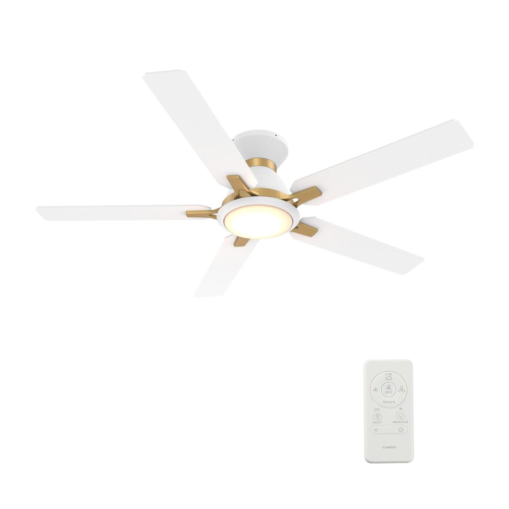 Espear 52'' Smart Ceiling Fan with Remote, Light Kit Included White Finish. Picture 13