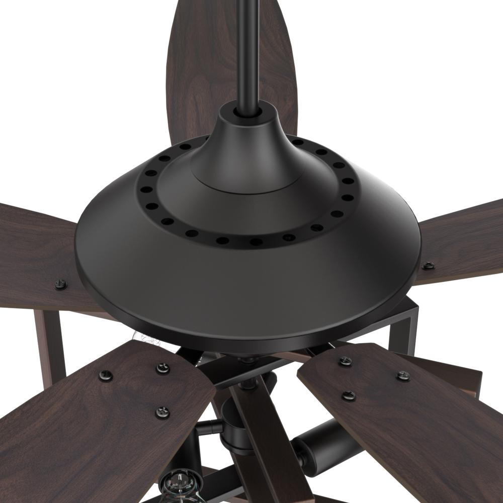 Karson 52-inch Ceiling Fan with Remote, Light Kit Included Black Finish. Picture 7