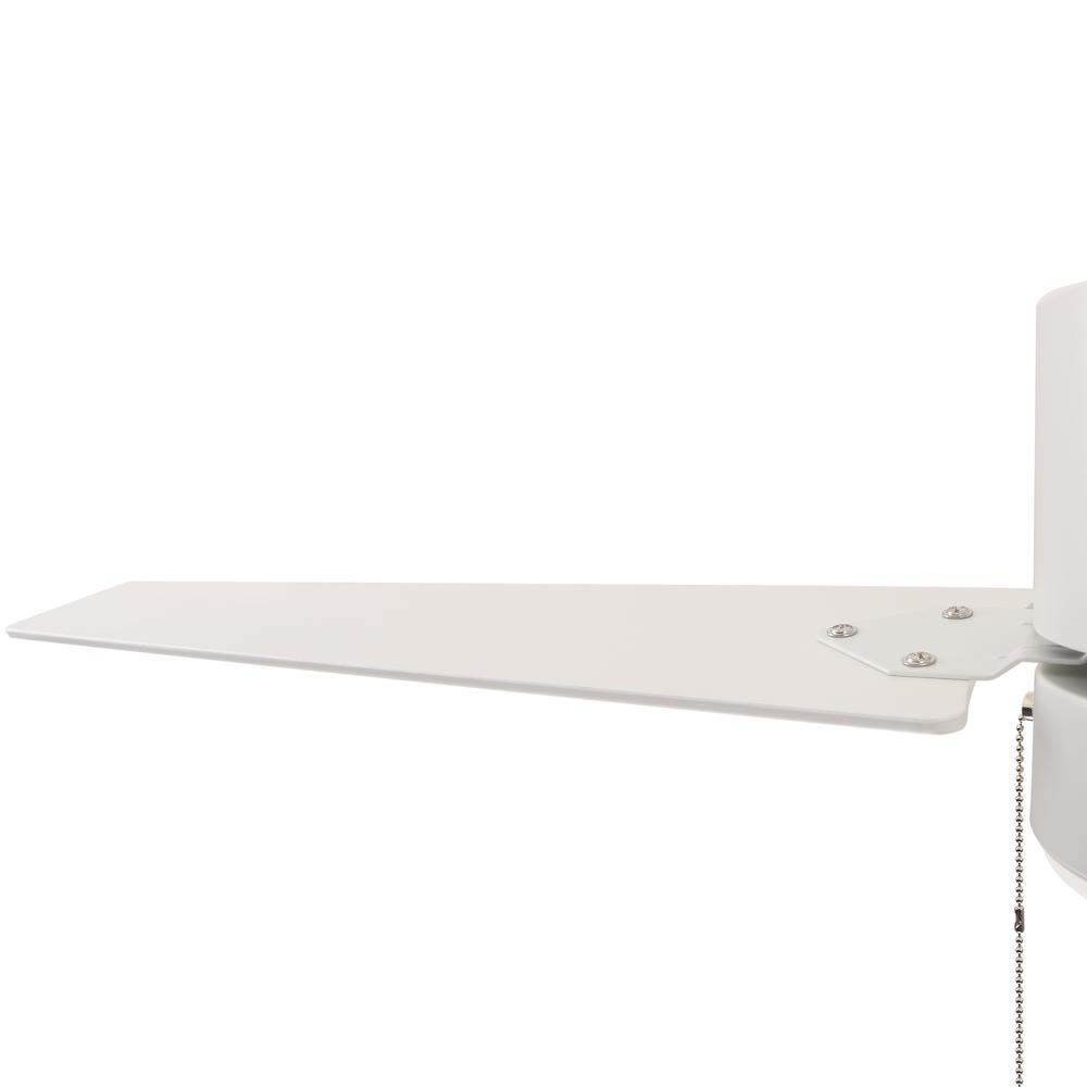 Kesteven 52'' Ceiling Fan with pull chains,Light Kit Included, White Finish. Picture 3