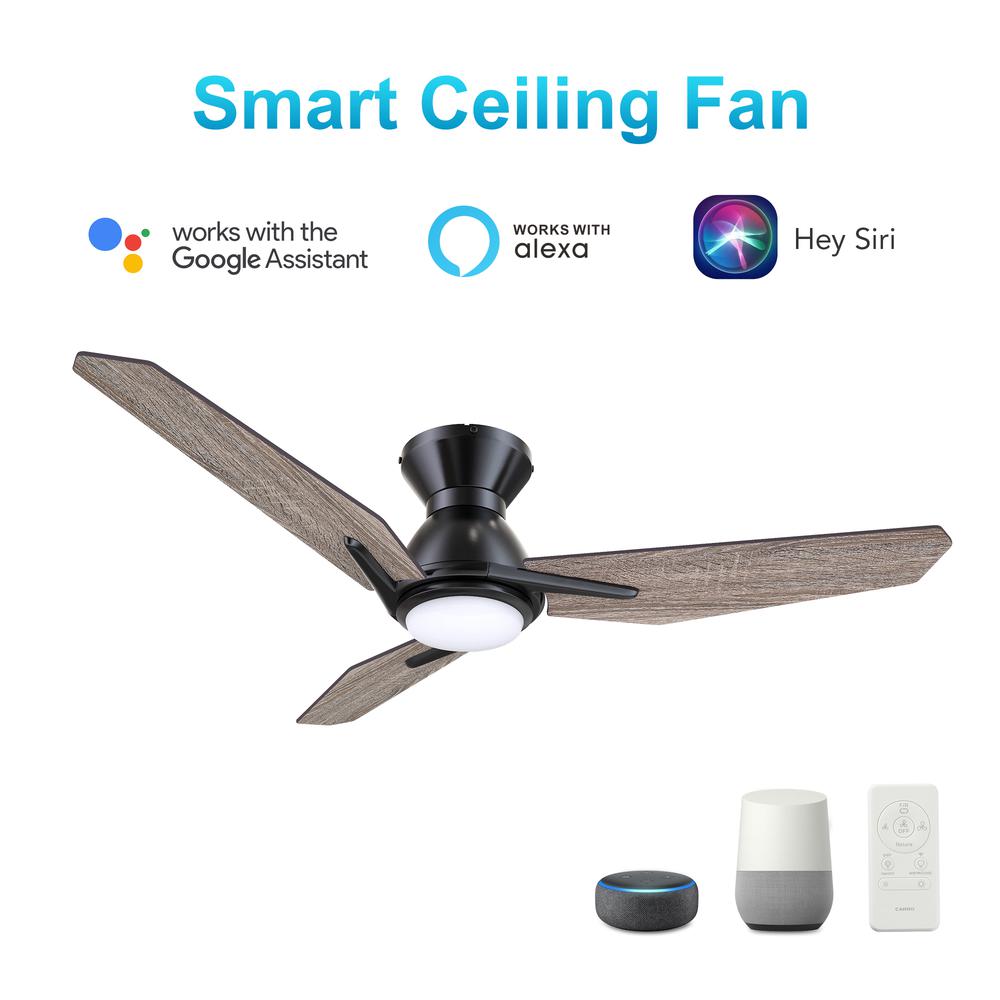 Tracer 48-inch Smart Ceiling Fan with Remote, Light Kit Included Black Finish. Picture 1