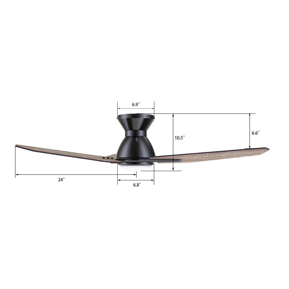 Tracer 48-inch Smart Ceiling Fan with Remote, Light Kit Included Black Finish. Picture 11