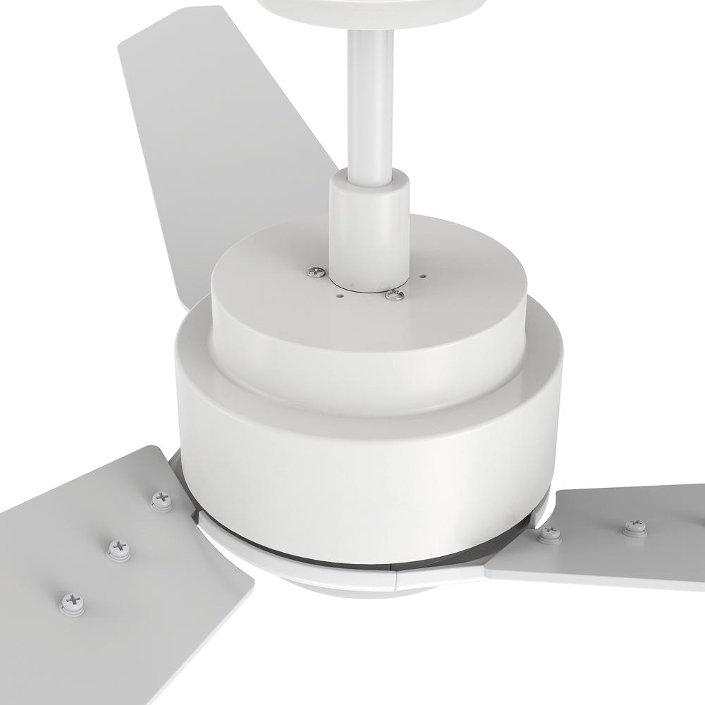 Tracer 48'' Smart Ceiling Fan with Remote, Light Kit Included White Finish. Picture 6