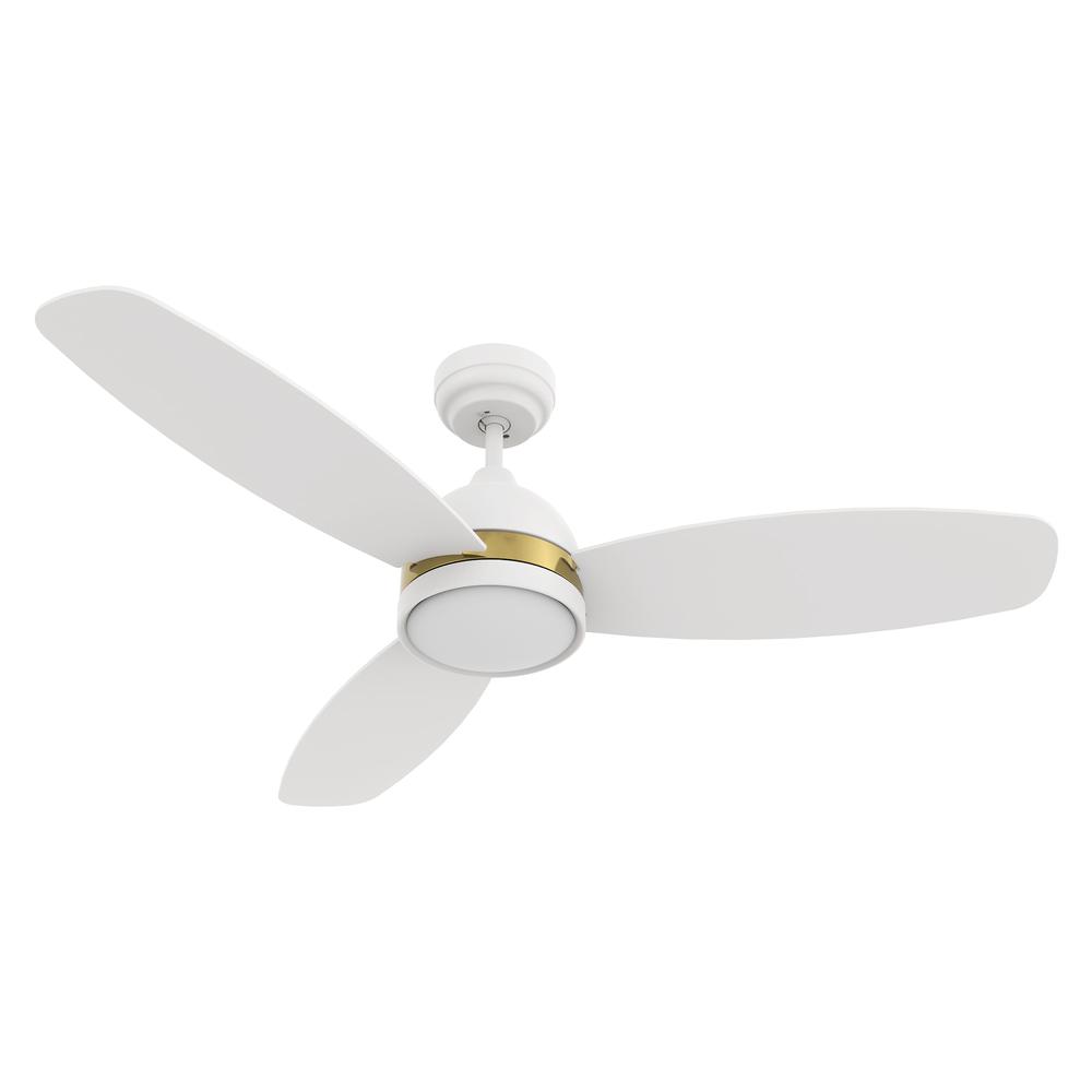 Fremont 48'' Smart Ceiling Fan with Remote, Light Kit Included, White Finish. Picture 8