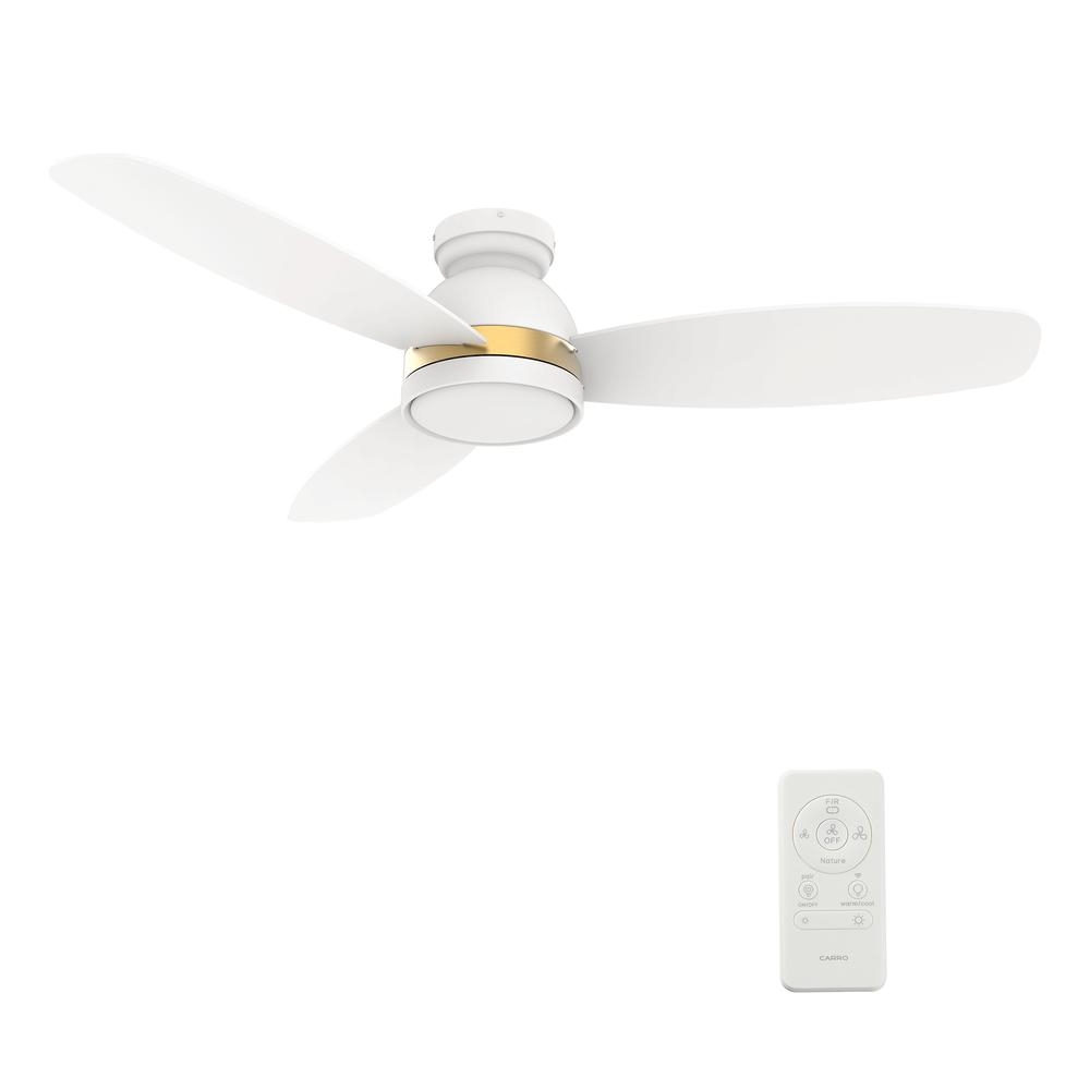 Fremont 48'' Smart Ceiling Fan with Remote, Light Kit Included, White. Picture 7