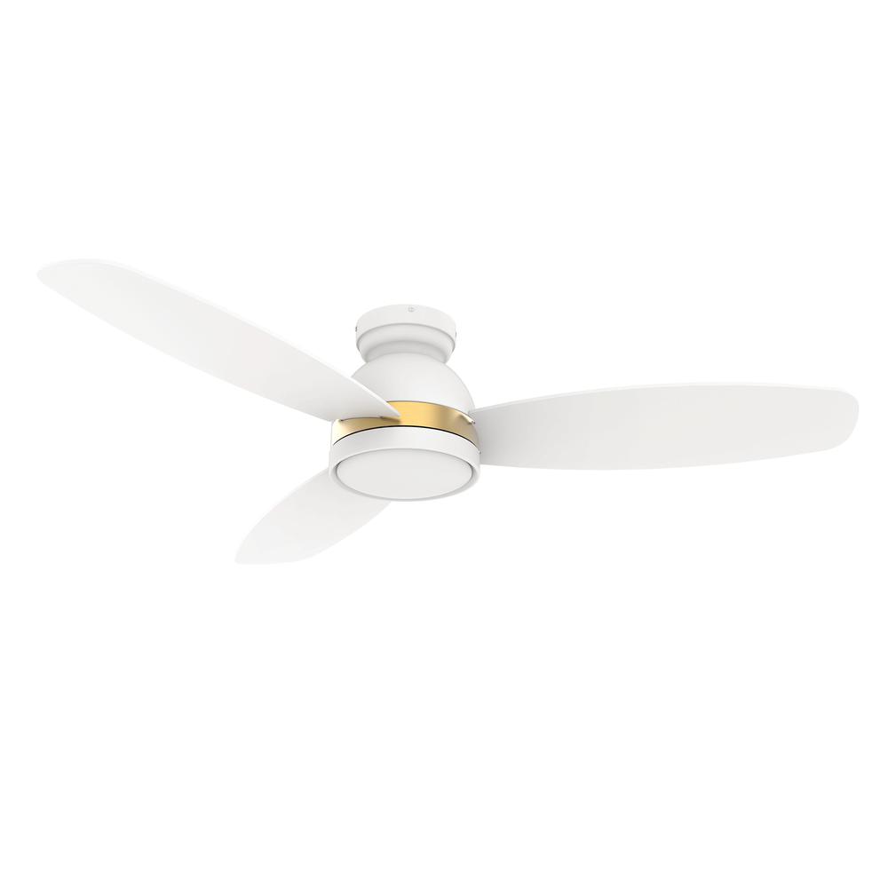 Fremont 48'' Smart Ceiling Fan with Remote, Light Kit Included, White. Picture 8