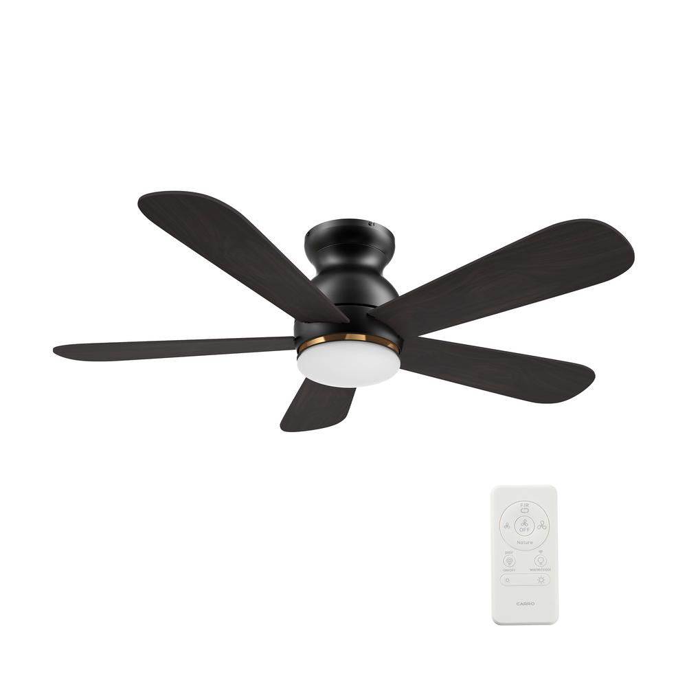 Dubois 48'' Smart Ceiling Fan with Remote, Light Kit Included Black Finish. Picture 3