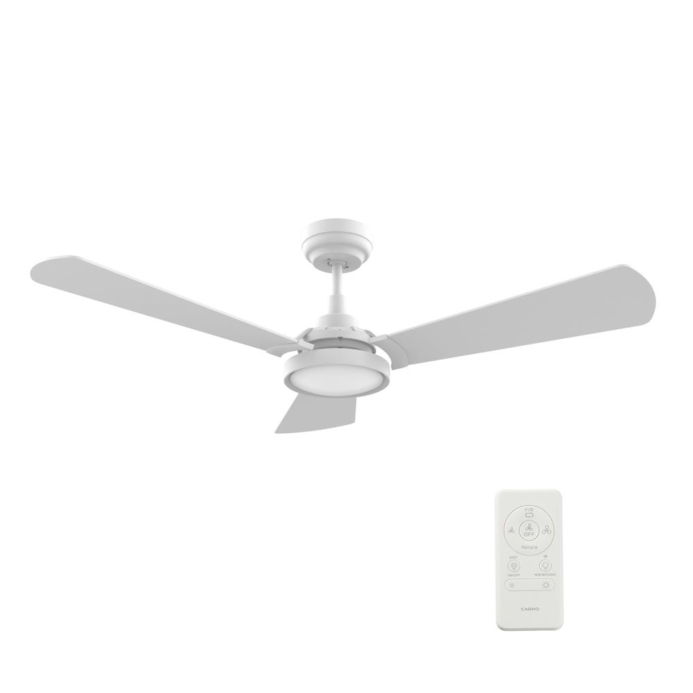Brisa  52-inch Smart Ceiling Fan with Remote, Light Kit Included White Finish. Picture 7