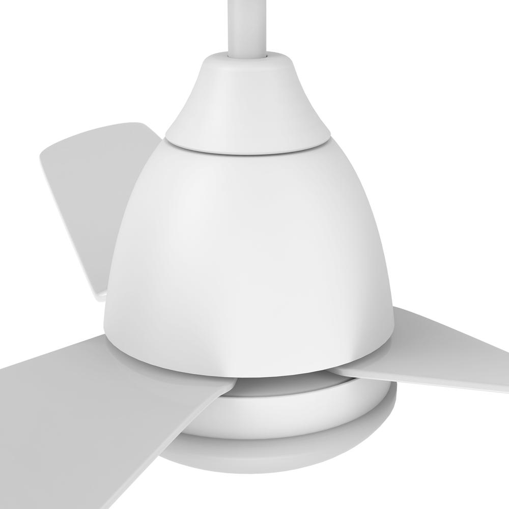 Toulon 52'' Smart Ceiling Fan with Remote, Light Kit Included White Finish. Picture 2