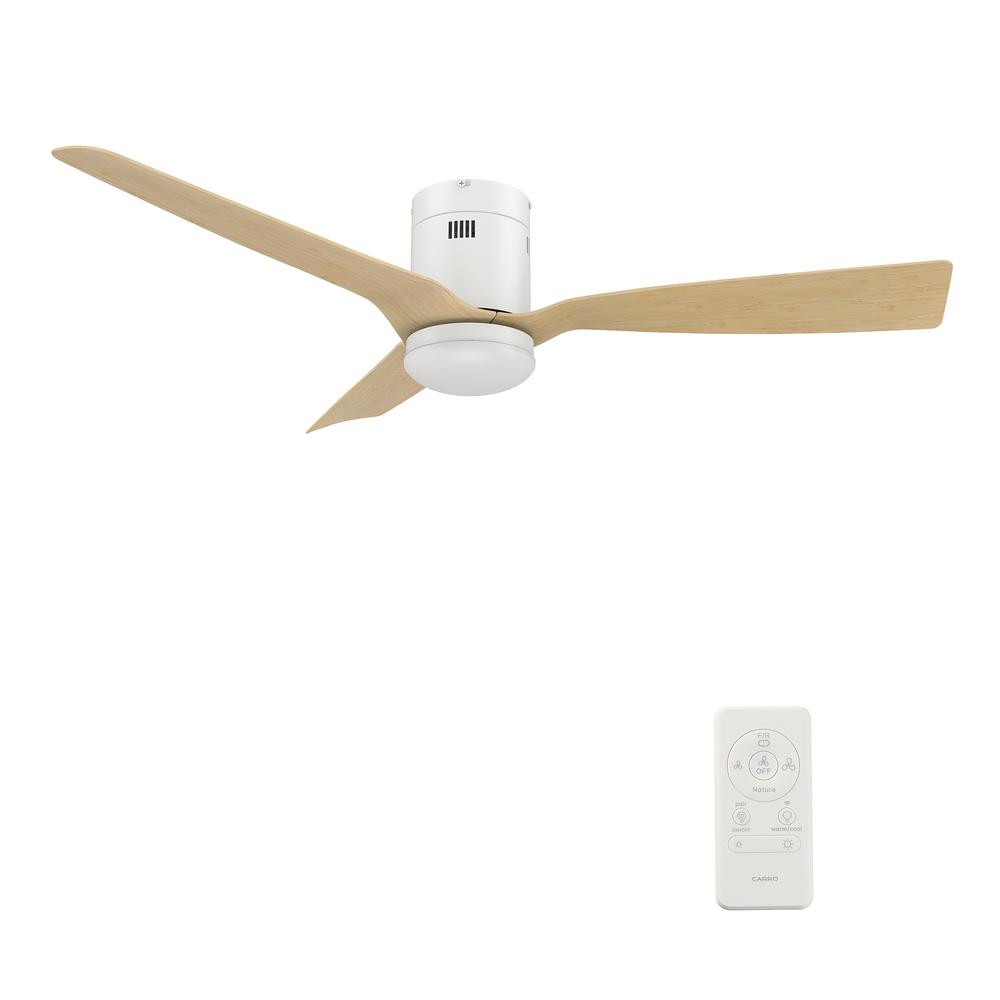 Spezia 52-inch Indoor/Damp Rated Outdoor Smart Ceiling Fan, Dimmable LED Light Kit & Remote Control, White Finish. Picture 7