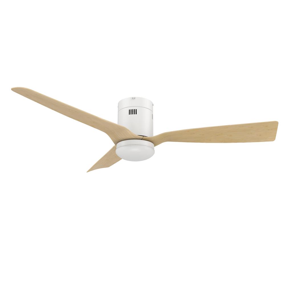 Spezia 52-inch Indoor/Damp Rated Outdoor Smart Ceiling Fan, Dimmable LED Light Kit & Remote Control, White Finish. Picture 8