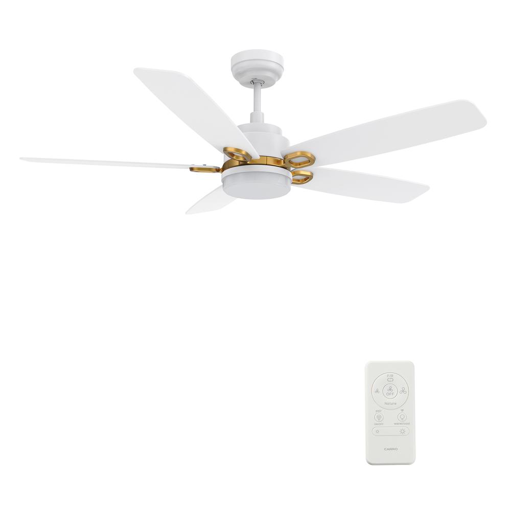 Peyton 52'' Smart Ceiling Fan with Remote, Light Kit Included, White Finish. Picture 7