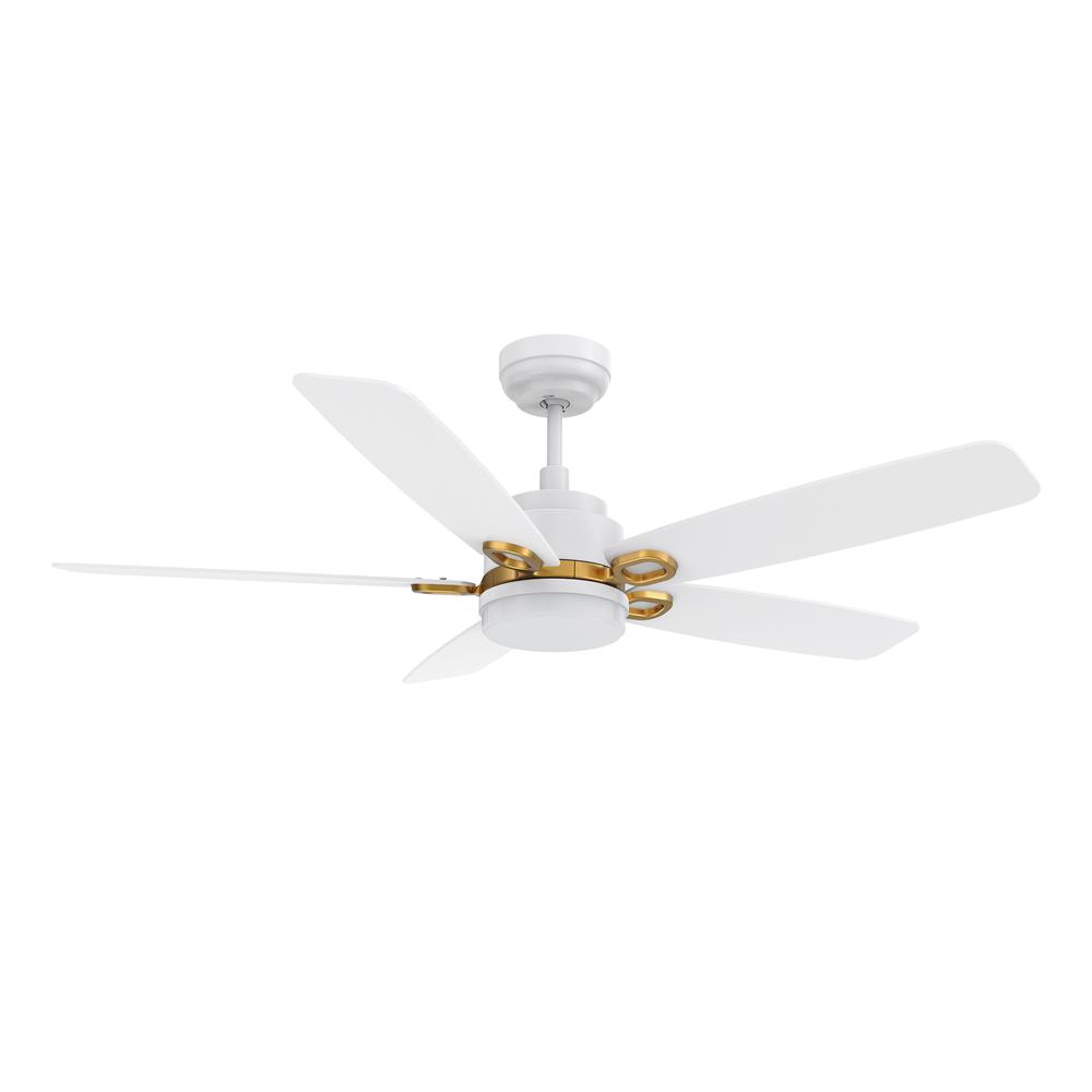 Peyton 52'' Smart Ceiling Fan with Remote, Light Kit Included, White Finish. Picture 8