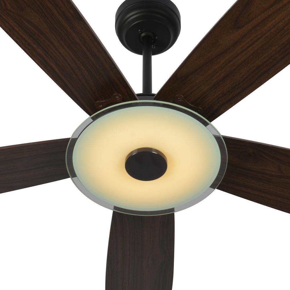 Journey 52-inch Indoor/Outdoor Smart Ceiling Fan Black. Picture 3