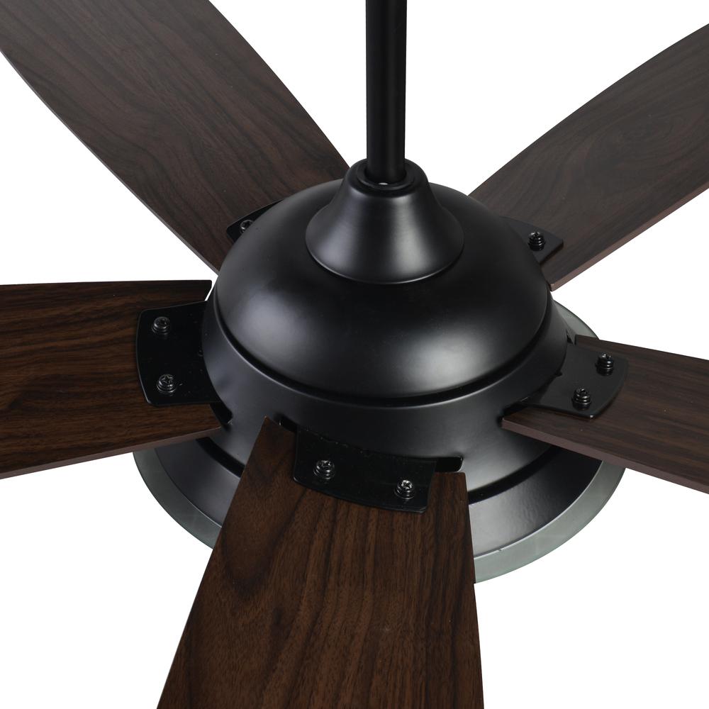 Journey 52-inch Indoor/Outdoor Smart Ceiling Fan Black. Picture 4