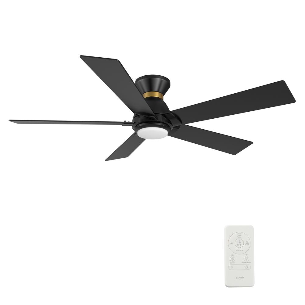 Ascender 52'' Smart Ceiling Fan with Remote, Light Kit Included Black Finish. Picture 8