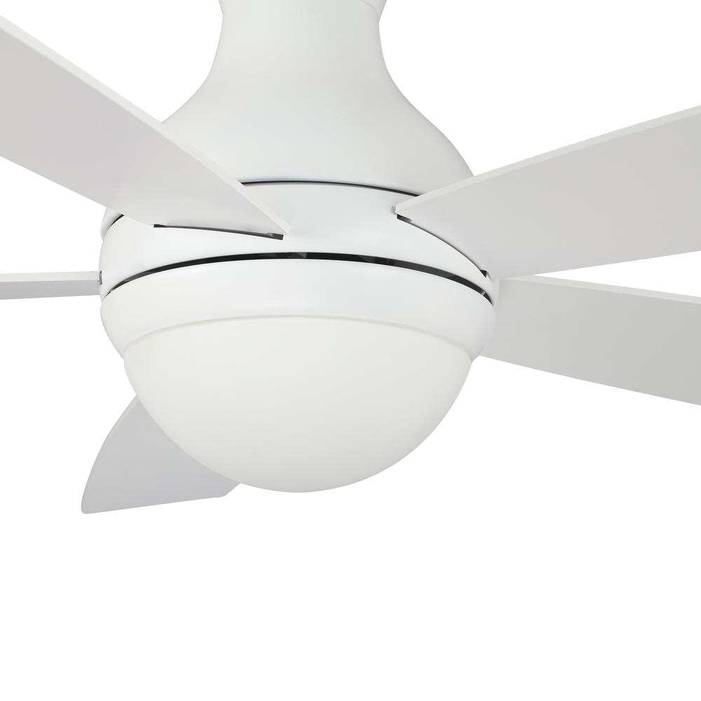 Twister 52'' Smart Ceiling Fan with Remote, Light Kit Included White Finish. Picture 5
