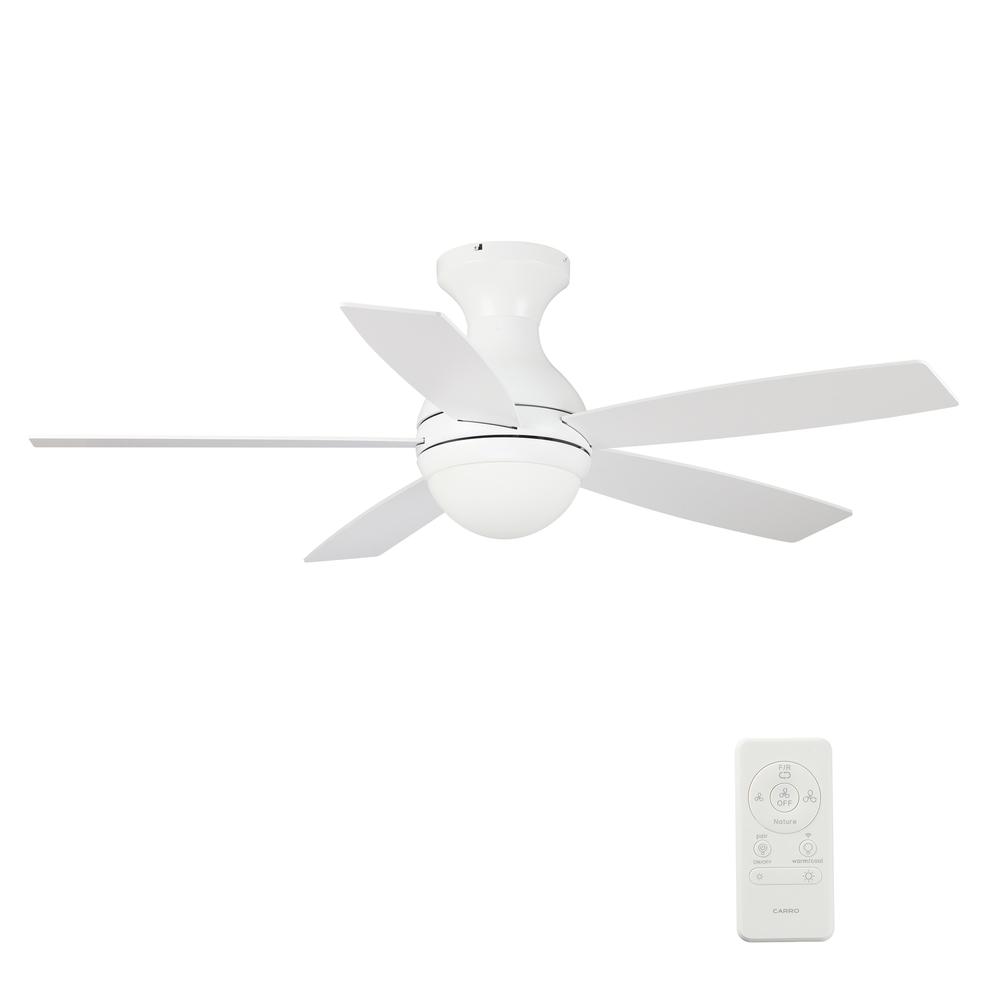 Twister 52'' Smart Ceiling Fan with Remote, Light Kit Included White Finish. Picture 8