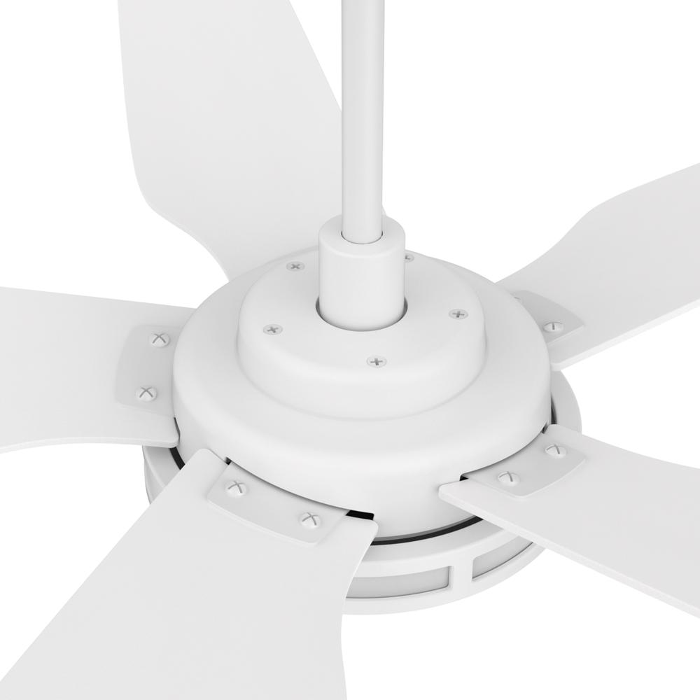 Elira 52-inch Indoor/Outdoor Smart Ceiling Fan White Finish. Picture 5