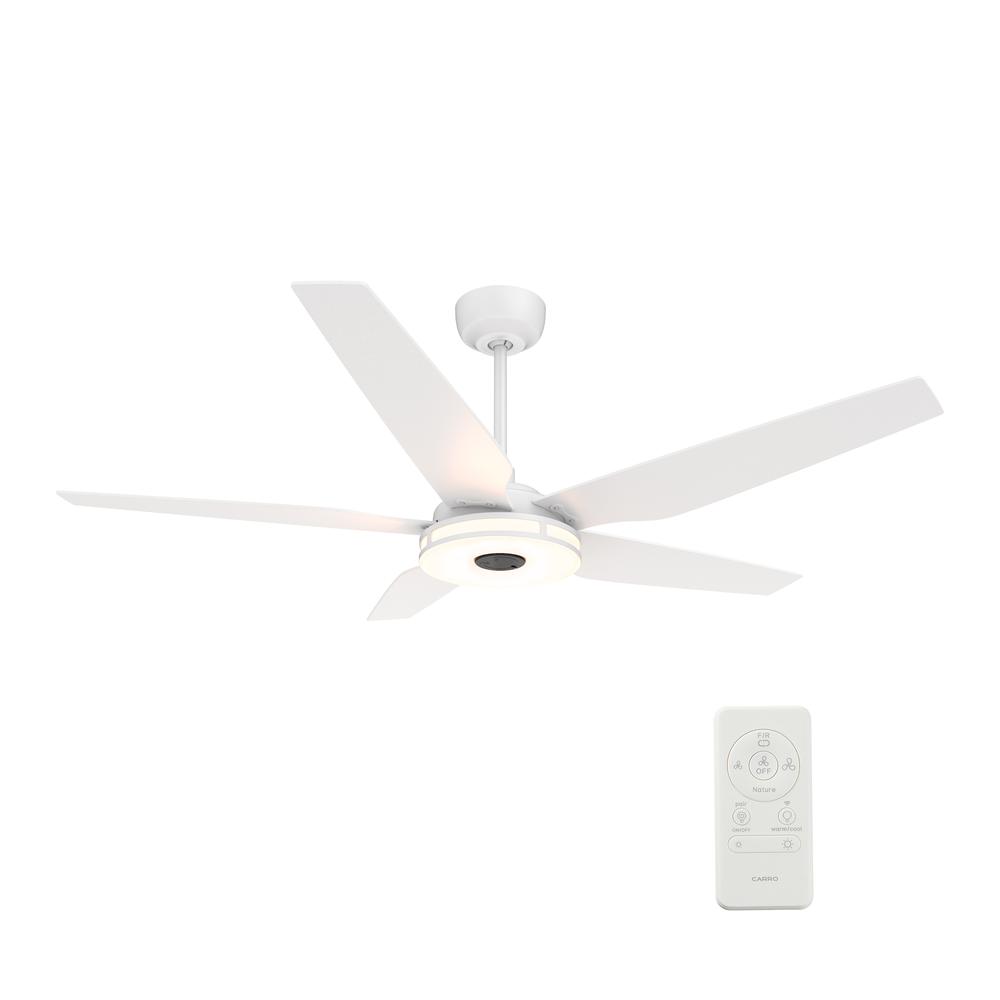 Elira 52-inch Indoor/Outdoor Smart Ceiling Fan White Finish. Picture 7