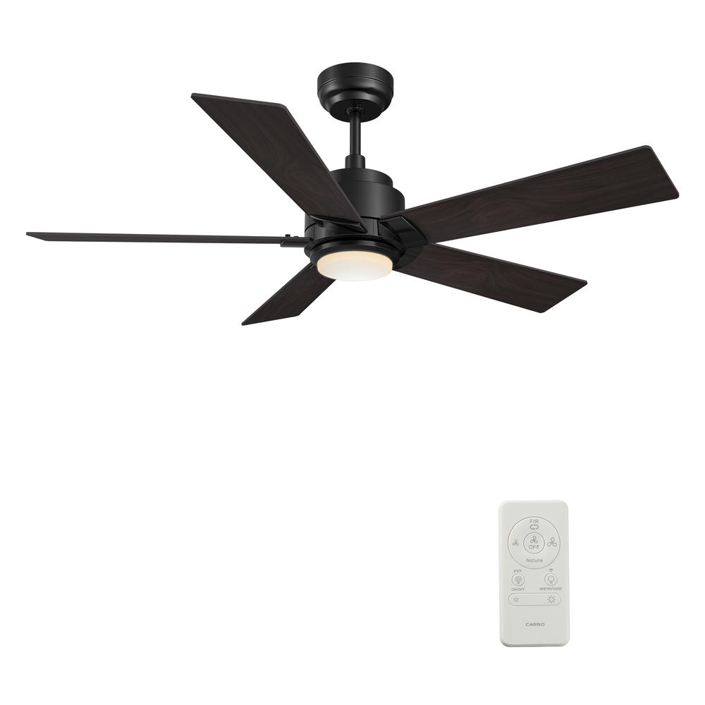 Ascender 56-inch Smart Ceiling Fan with Remote, Light Kit Included, Black Finish. Picture 9