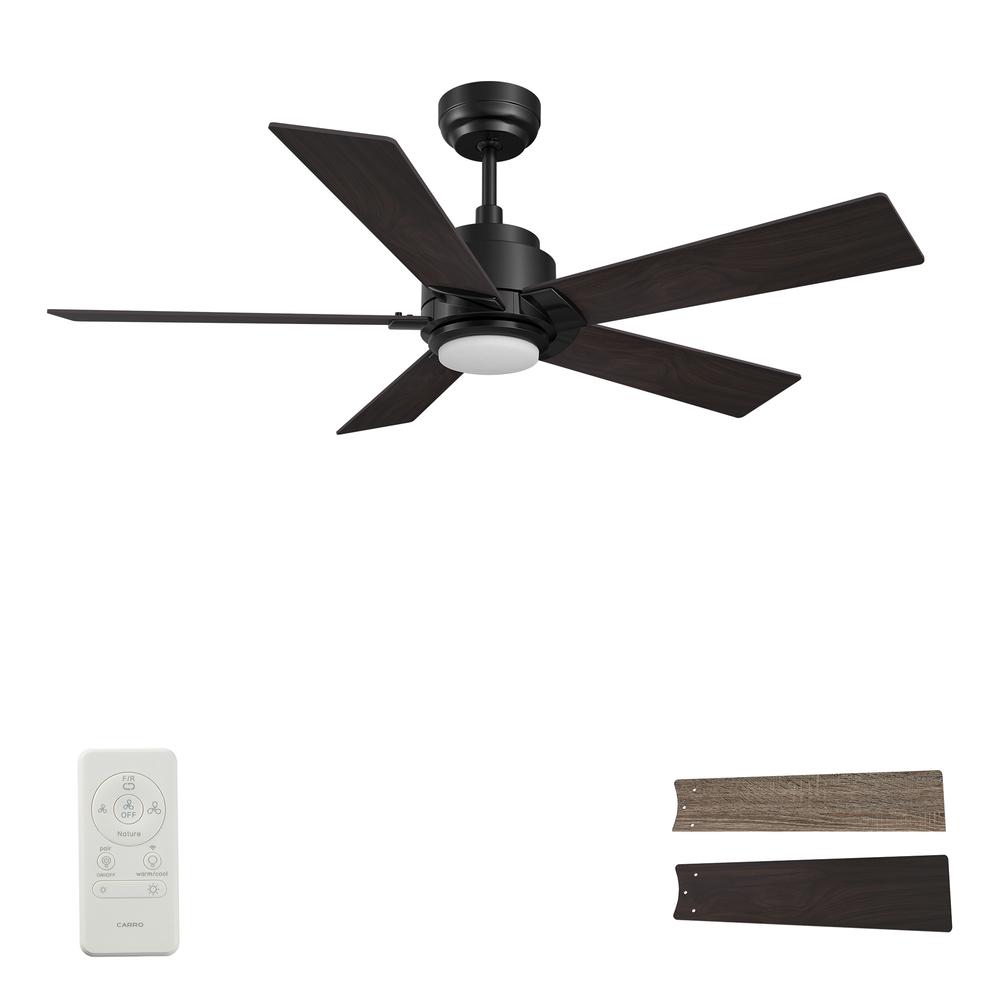 Ascender 56-inch Smart Ceiling Fan with Remote, Light Kit Included, Black Finish. Picture 10