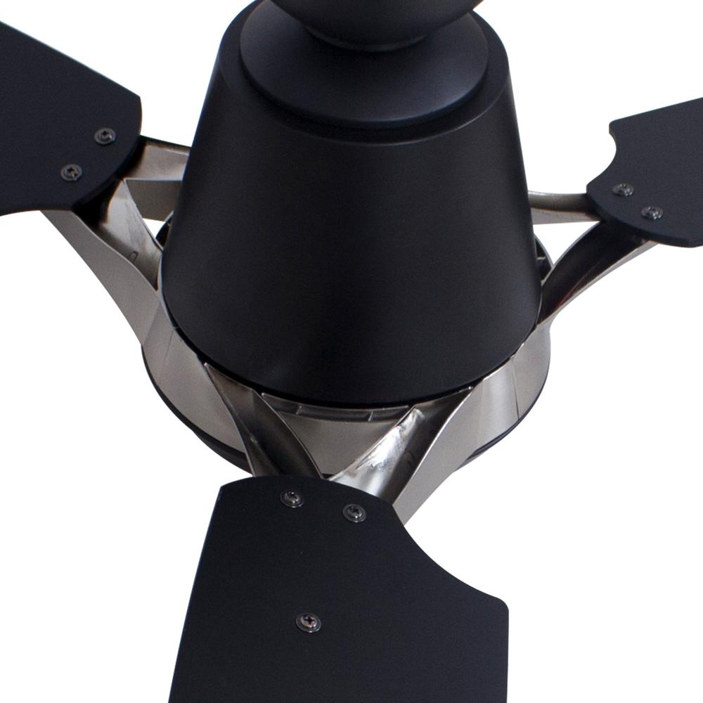 Eunoia 52-inch Smart Ceiling Fan with wall control, Light Kit Included Black Finish. Picture 5