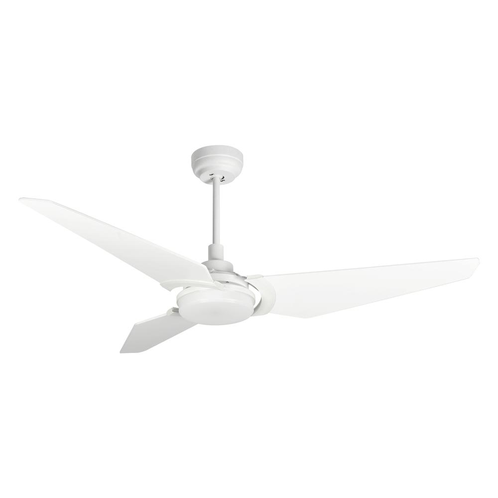 Kaj 56-inch Indoor/Outdoor Smart Ceiling Fan White Finish. Picture 2