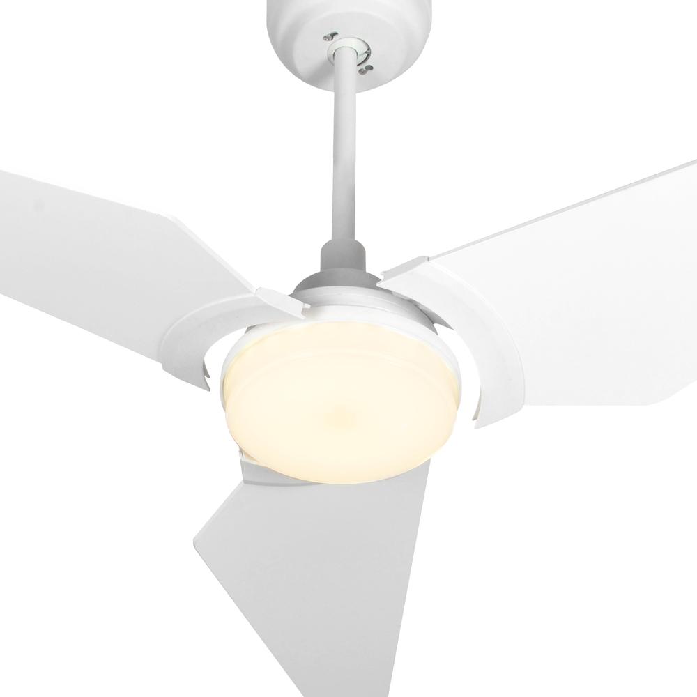 Kaj 56-inch Indoor/Outdoor Smart Ceiling Fan White Finish. Picture 5