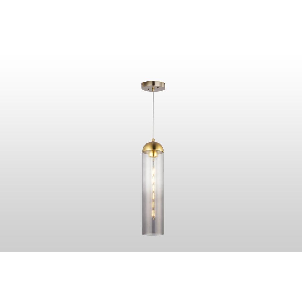 CARRO HOME Gidra Cylinder Glass Pendant Light – Gray Ombre. Picture 2