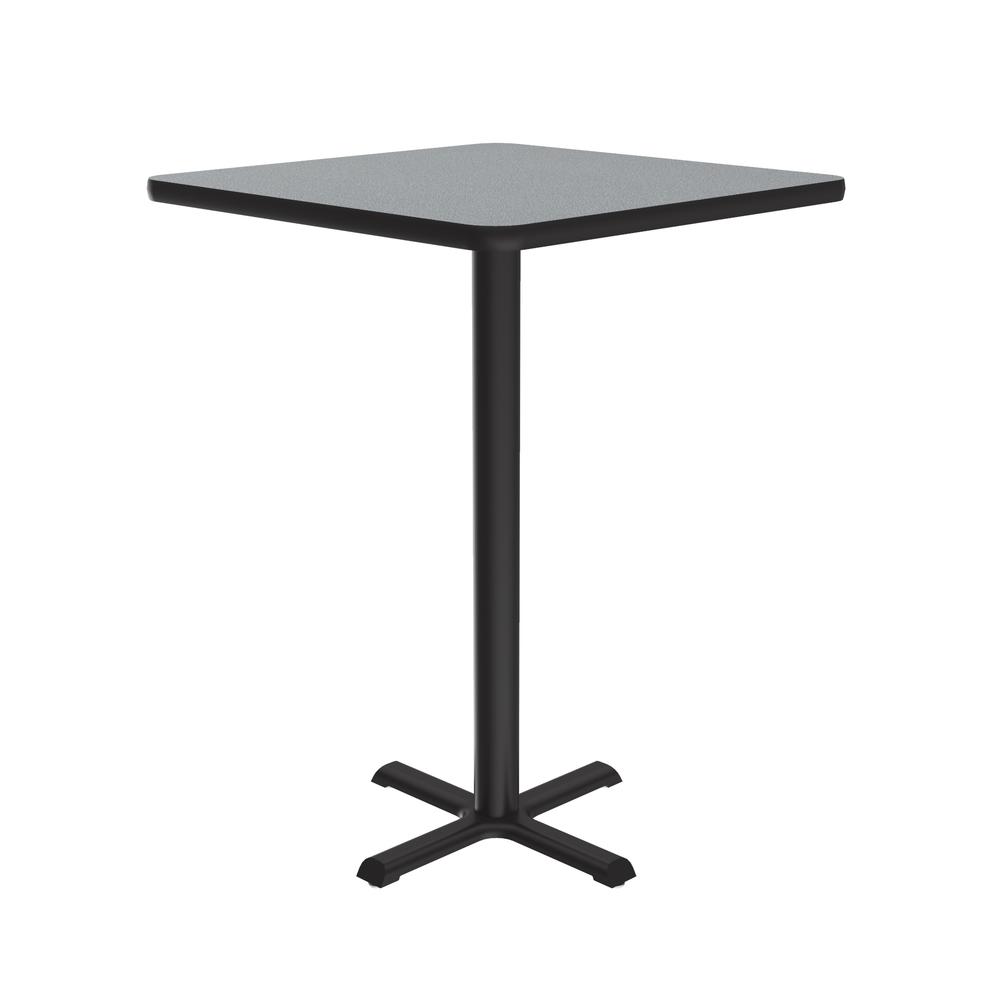 Bar Stool/Standing Height Commercial Laminate Café and Breakroom Table 24x24", SQUARE GRAY GRANITE, BLACK. Picture 3