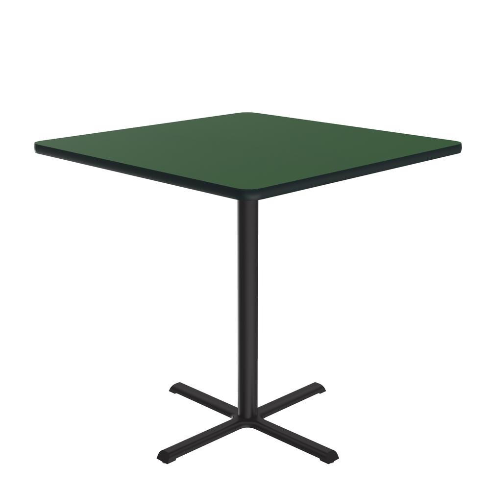 Bar Stool/Standing Height Deluxe High-Pressure Café and Breakroom Table 36x36", SQUARE, GREEN BLACK. Picture 1