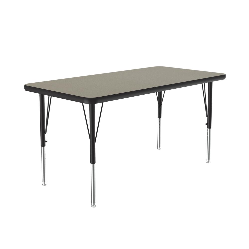 Deluxe High-Pressure Top Activity Tables 24x60" RECTANGULAR, SAVANNAH SAND BLACK/CHROME. Picture 5
