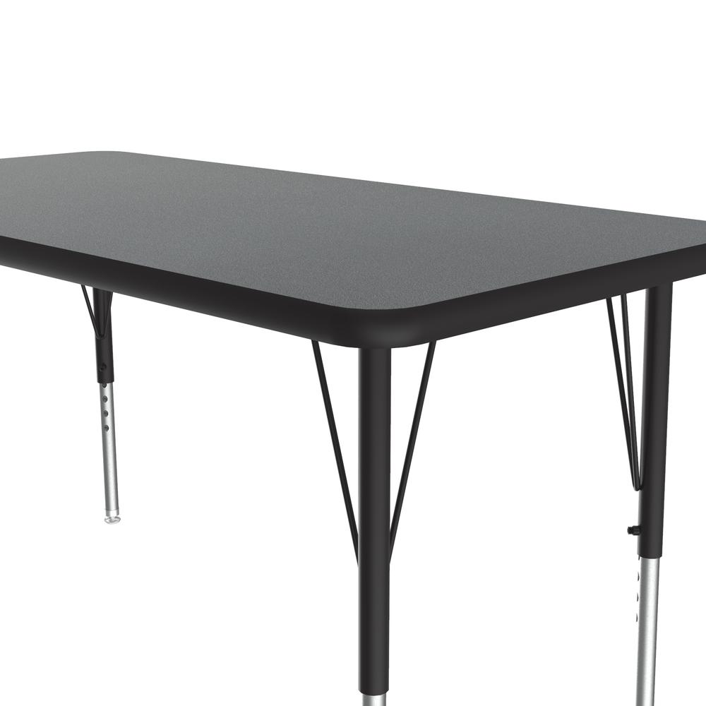 Deluxe High-Pressure Top Activity Tables, 24x48", RECTANGULAR, MONTANA GRANITE, BLACK/CHROME. Picture 3