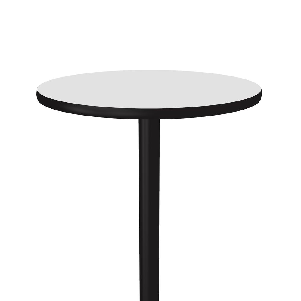 Markerboard-Dry Erase High Pressure Top - Bar Stool Height Café and Breakroom Table 30x30", ROUND, FROSTY WHITE BLACK. Picture 12