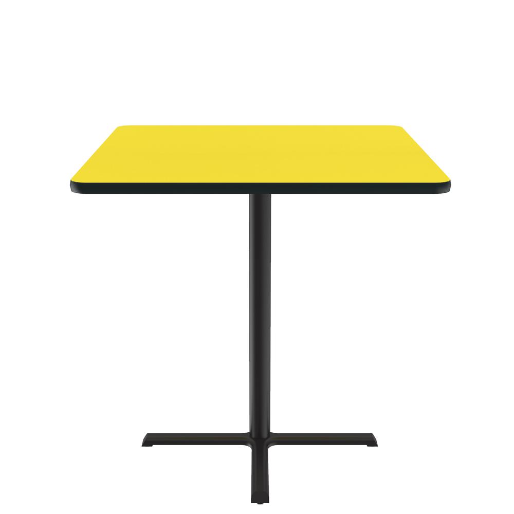 Bar Stool/Standing Height Deluxe High-Pressure Café and Breakroom Table 36x36", SQUARE YELLOW BLACK. Picture 5