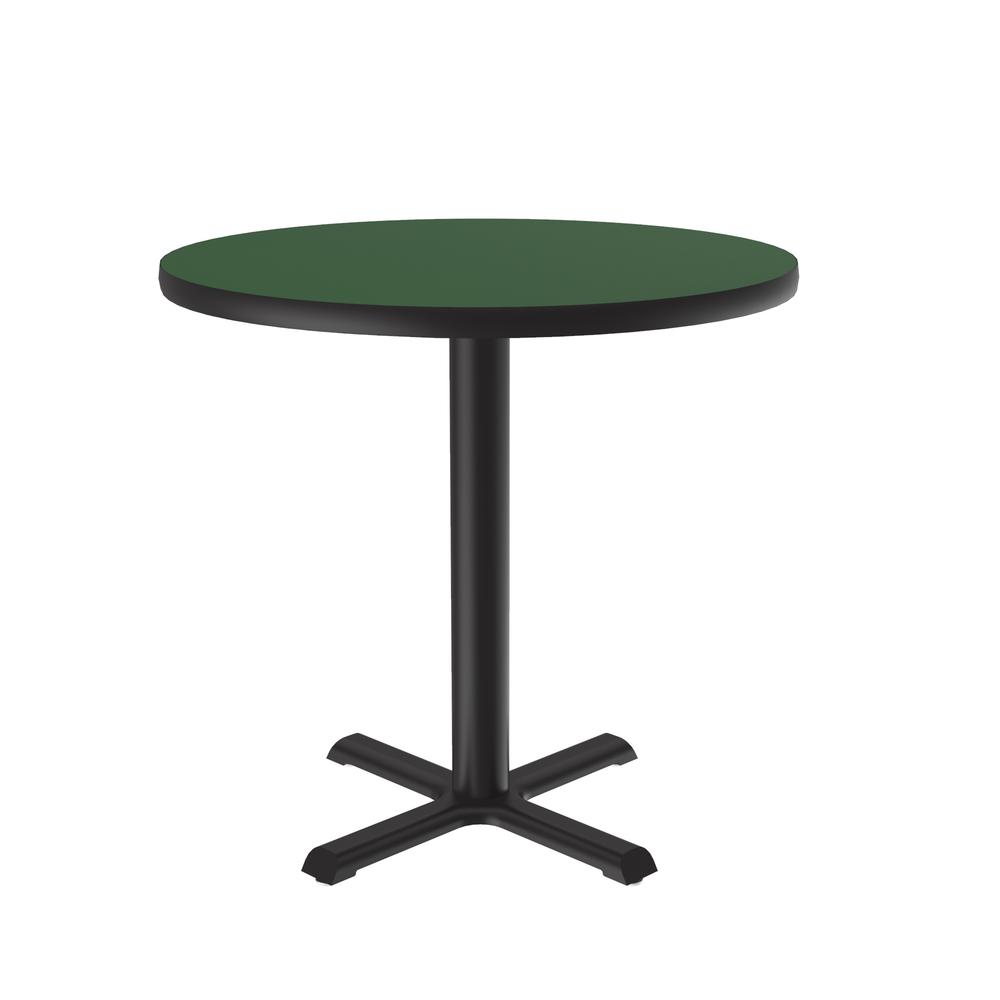 Table Height Deluxe High-Pressure Café and Breakroom Table, 24x24", ROUND, GREEN BLACK. Picture 3