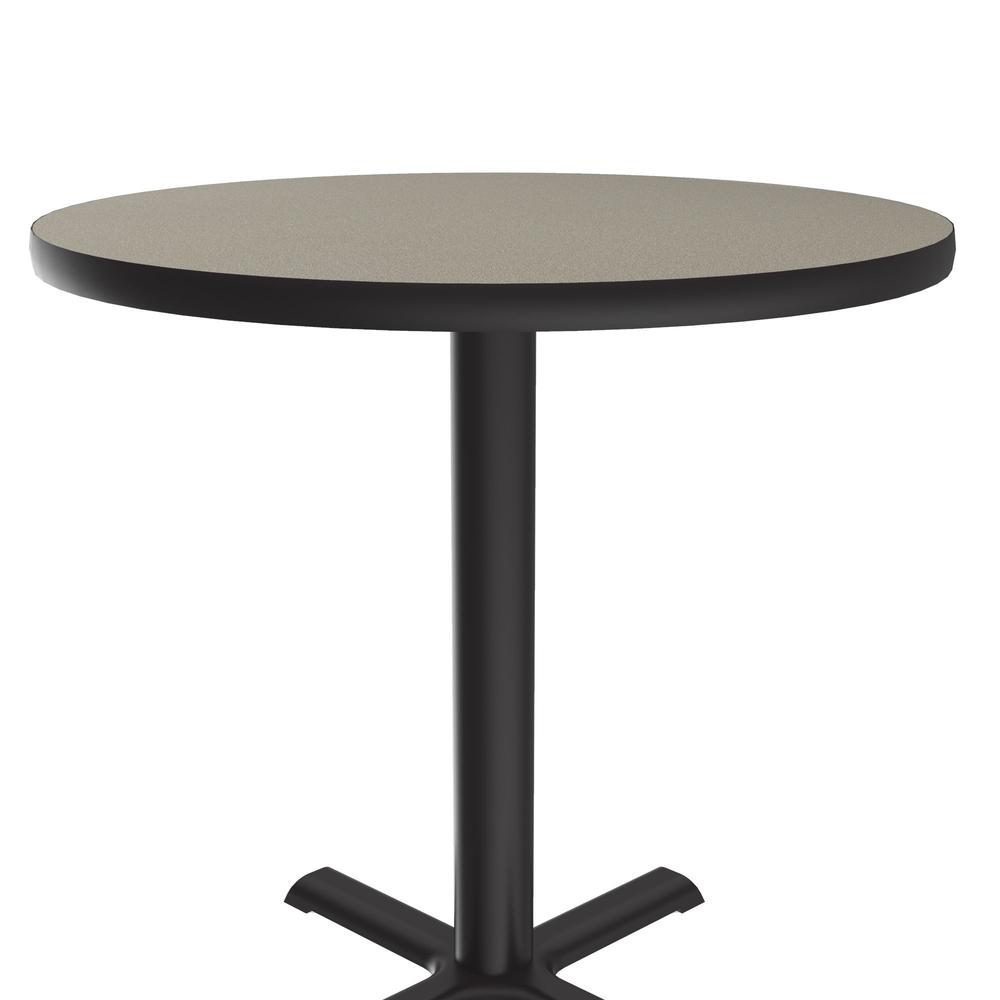 Table Height Deluxe High-Pressure Café and Breakroom Table, 30x30" ROUND SAVANNAH SAND BLACK. Picture 4