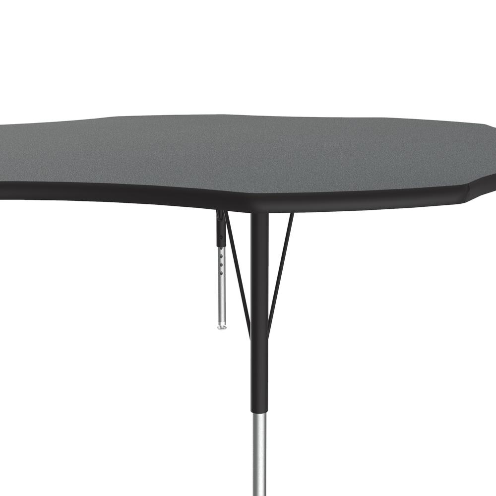 Deluxe High-Pressure Top Activity Tables, 60x60" FLOWER MONTANA GRANITE, BLACK/CHROME. Picture 4