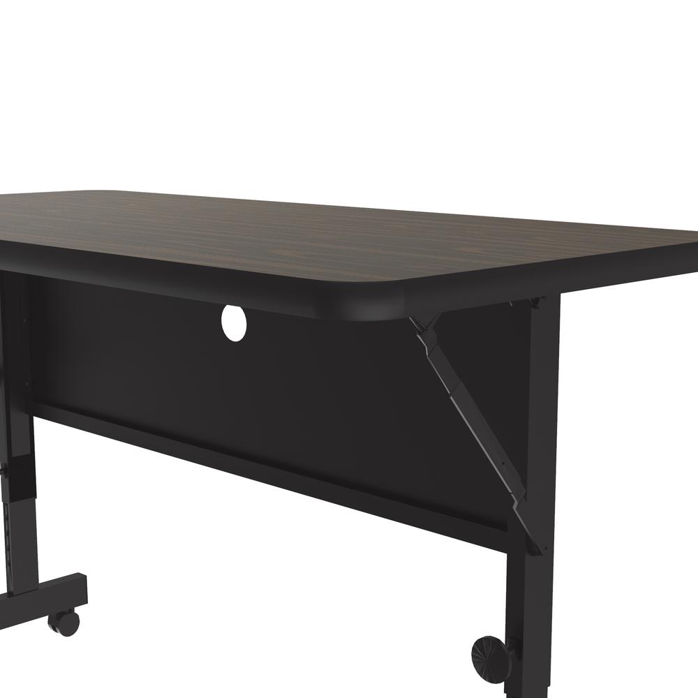 Thremal Fused Laminate Top Flip Top Table, 24x48" RECTANGULAR WALNUT BLACK. Picture 6