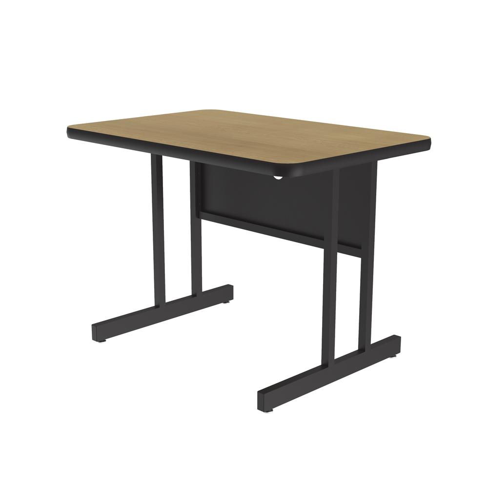 Keyboard Height Deluxe High-Pressure Top Computer/Student Desks , 30x48", RECTANGULAR, FUSION MAPLE BLACK. Picture 4