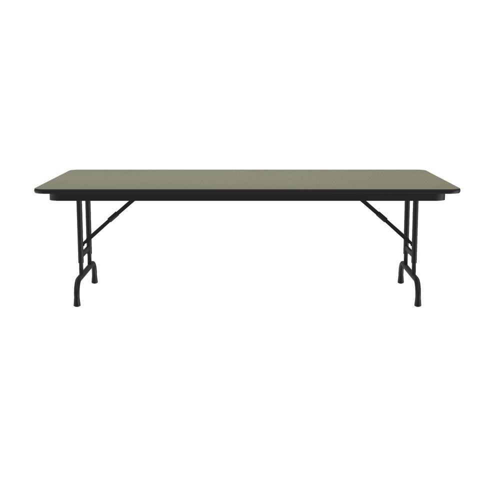 Adjustable Height High Pressure Top Folding Table 36x72", RECTANGULAR SAVANNAH SAND, BLACK. Picture 1