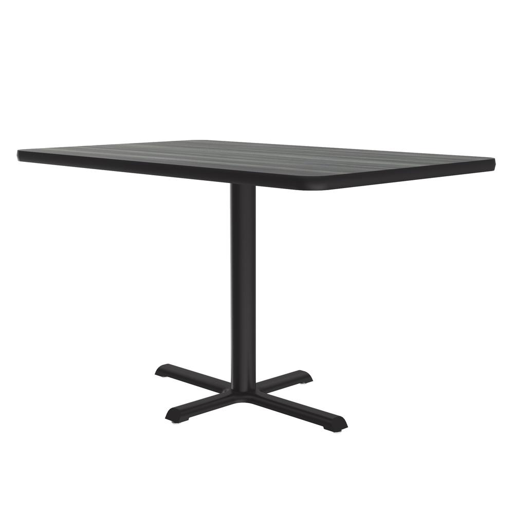Table Height Deluxe High-Pressure Café and Breakroom Table 30x42" RECTANGULAR, NEW ENGLAND DRIFTWOOD, BLACK. Picture 1