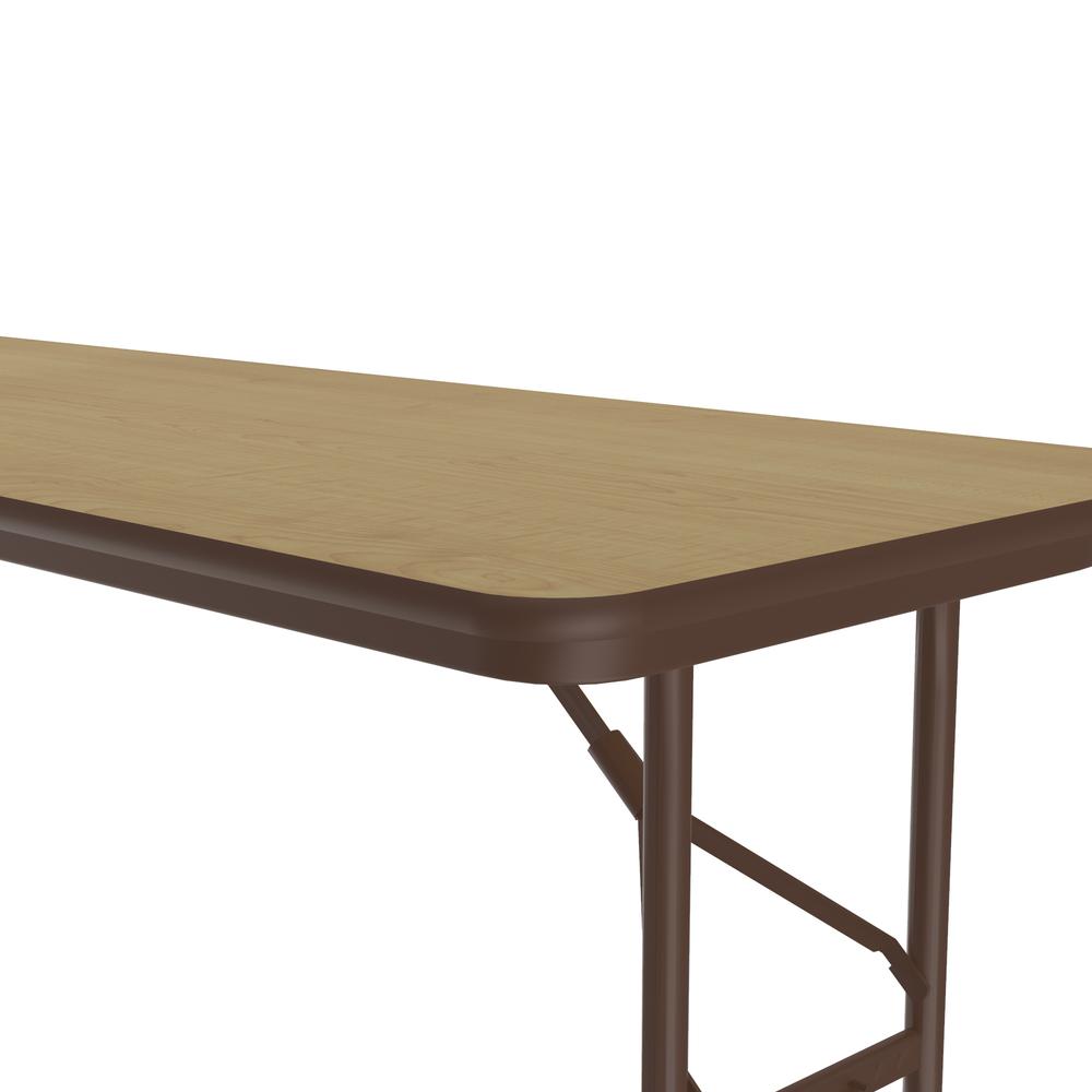 Adjustable Height High Pressure Top Folding Table 24x60", RECTANGULAR, FUSION MAPLE BROWN. Picture 8