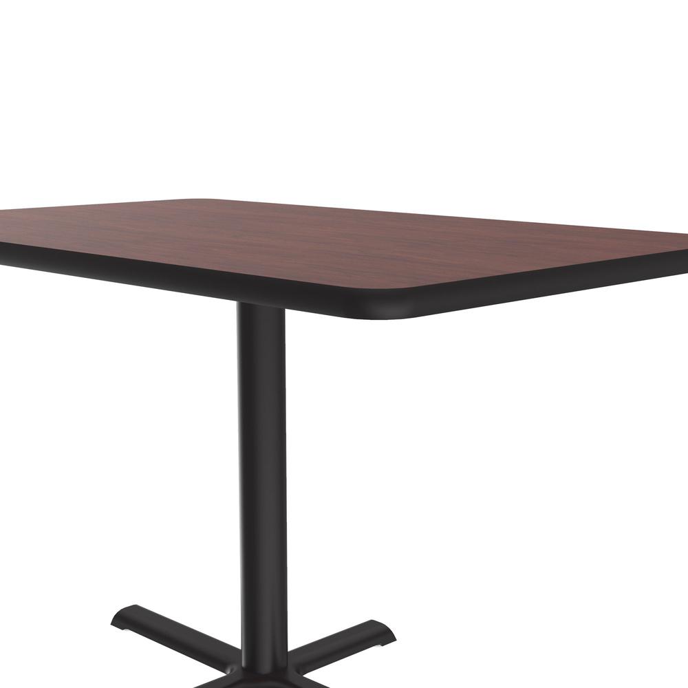 Table Height Deluxe High-Pressure Café and Breakroom Table, 30x42", RECTANGULAR MAHOGANY BLACK. Picture 5