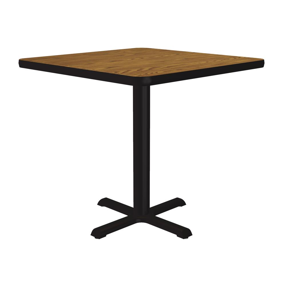 Table Height Deluxe High-Pressure Café and Breakroom Table 24x24" SQUARE, MEDIUM OAK BLACK. Picture 3