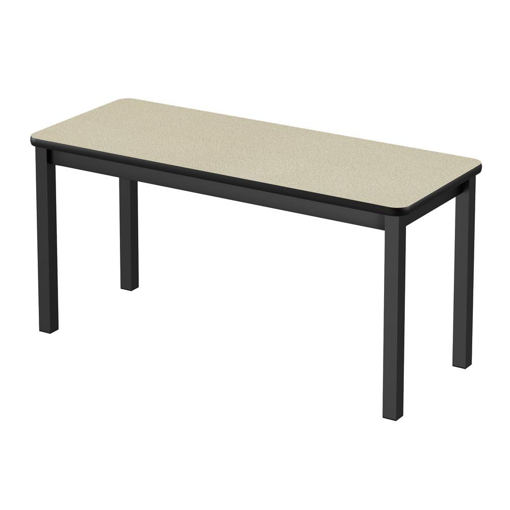Deluxe High-Pressure Library Table 24x48", RECTANGULAR, SAVANNAH SAND BLACK. Picture 1